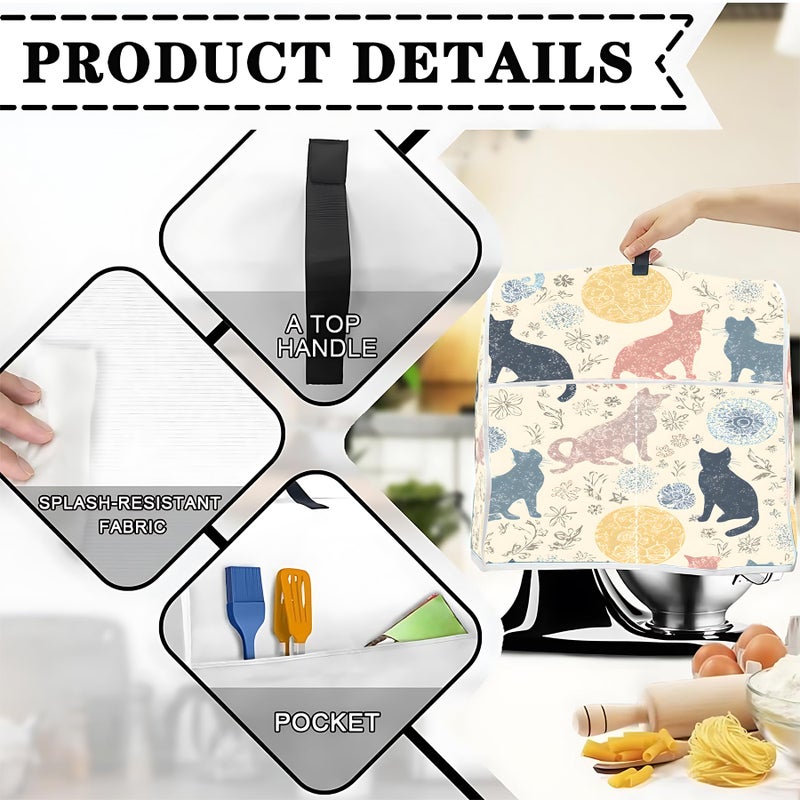 BVBOX Mixer Dust Cover for 6-8 Qt Stand Mixer, Cloth Cover with 2 Storage Pockets for Stand Mixer Protective Covers Large for 6-8 Quart Mixer - Image 3