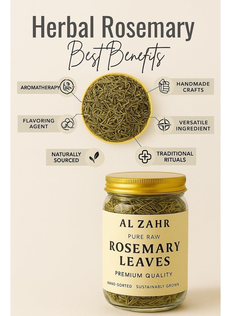 زهر أوراق إكليل الجبل - جودة ممتازة، نقية وطبيعية، فرز يدوي، مجففة تحت أشعة الشمس، مزروعة بشكل مستدام - عشبة مجففة للطهي، والعلاج بالروائح، والحرف اليدوية، والعافية - Image 4