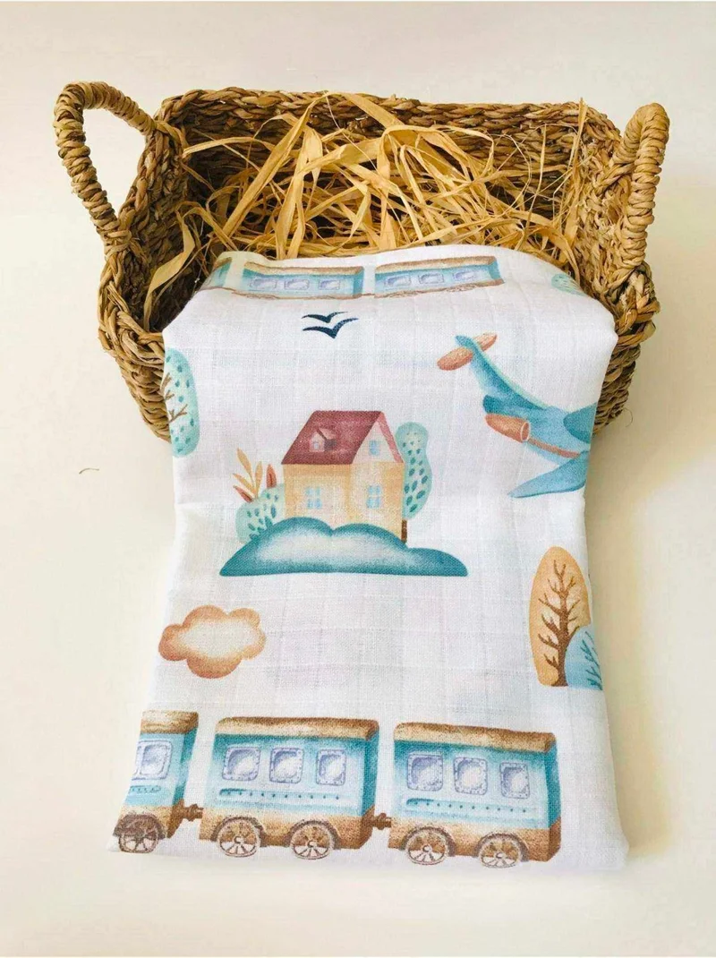 juniperus 2 Pieces 4 Layers and 2 Layers Multi-Purpose Muslin Cloth Cover Blanket