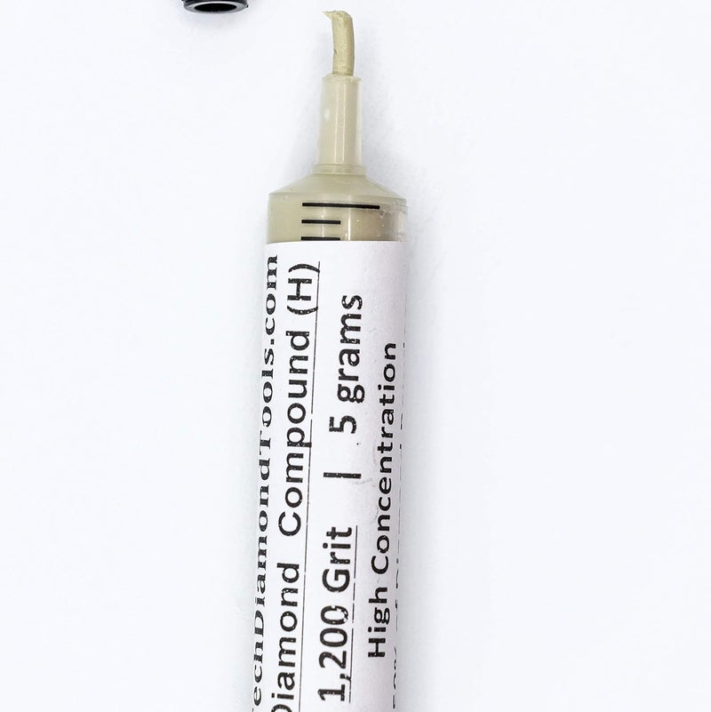 TechDiamondTools Diamond Lapping Paste Polishing Compound USA Made 1,200 Grit Mesh 10-20 Microns Lapping Compound for Rock Glass Metal Jewelry Resin Marble with High Concentration of Diamond Powder - Image 1