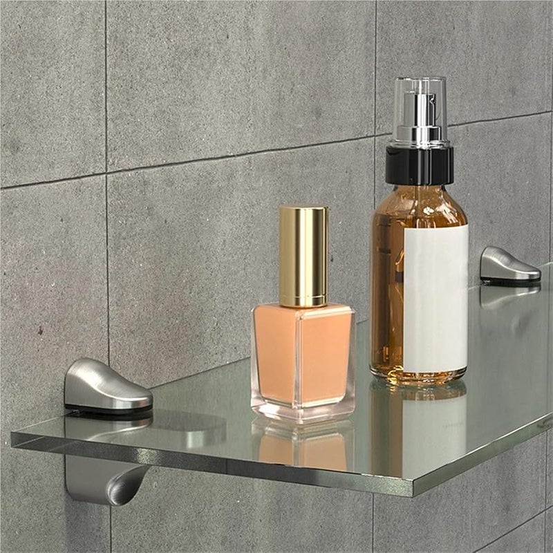 Gold Glass Shelf Brackets 8PCS Adjustable Shelf Support For Home Decor Furniture - Image 4