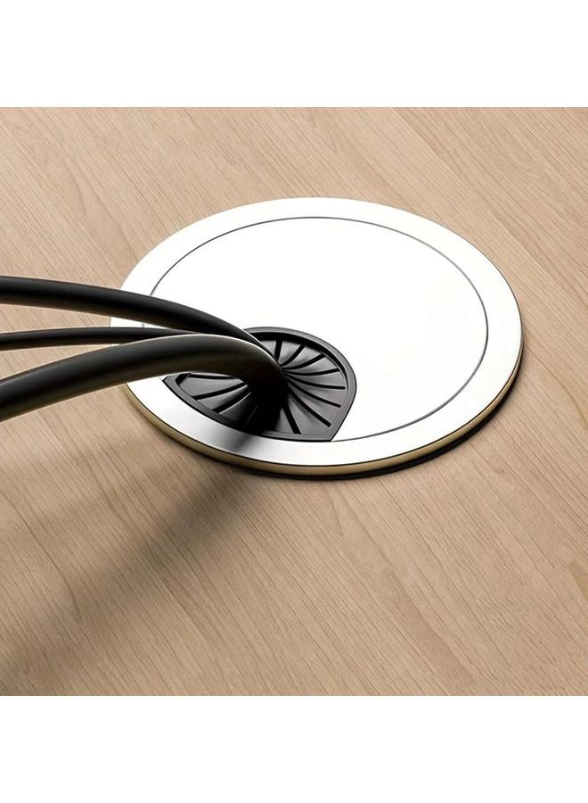 Silvery Cable Management Box For Computer Desk High End Minimalist Office Cable Organizer - Image 3