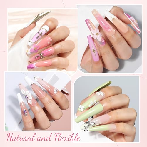 UNA GELLA Coffin Fake Nails Tips Extra Long 216 PCS XXL Coffin Acrylic Fake False Nails Tips Long Ballerina Nail Tips with Box for Nail Salons and Home DIY, 12 Sizes - Image 2