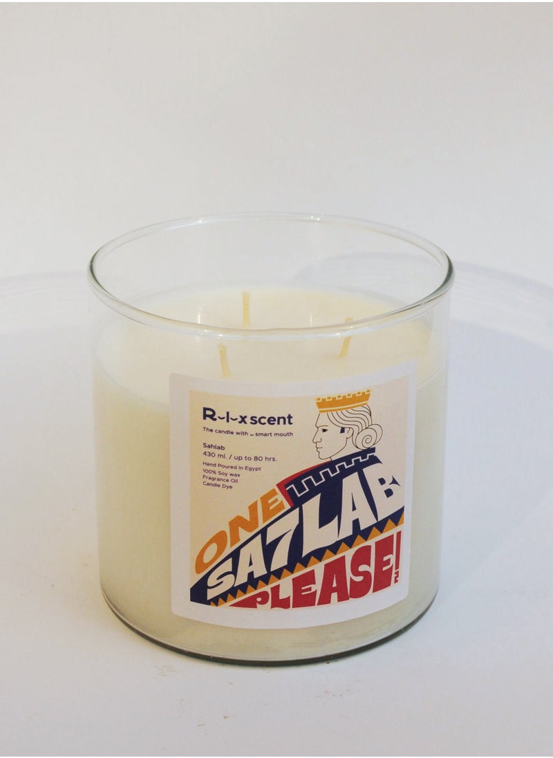 Relaxscent One Sahlab Please cotton Jumbo candle 