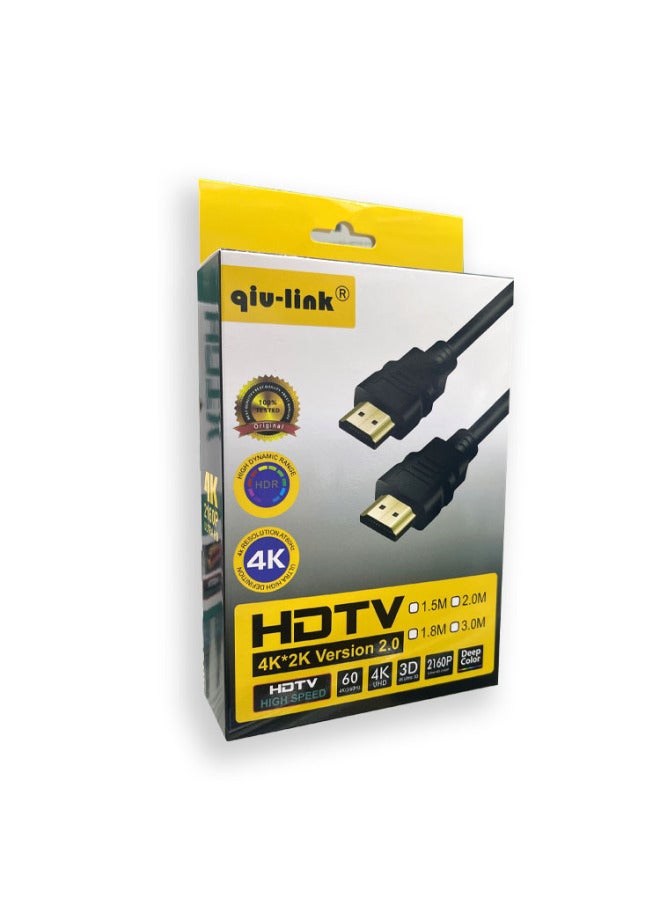 HDMI Hdmi Line HDMI Line 1.5 M Set-top Box HDMI Cable With Machine Line HDMI2.0V 4K * 2K-Color:Black-Line Length:0.3 M 1080p Specials  - Image 5
