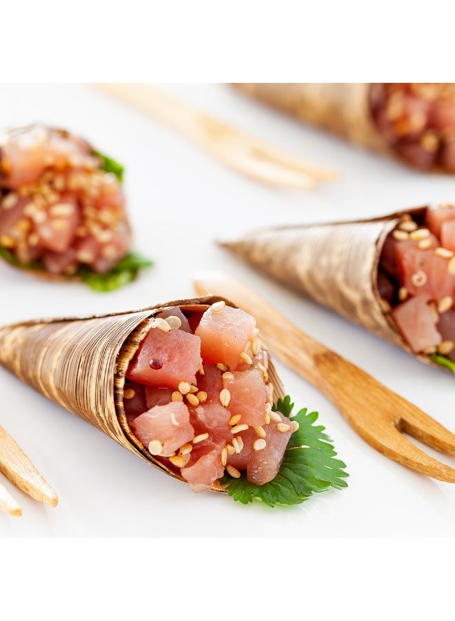 Restaurantware قمع الخيزران، قمع الطعام الخشبي، قمع الطعام الخيزراني - مثالي للتموين، المطاعم وشاحنات الطعام - صغير 1.25" × 3" - 1 أونصة - علبة 200 قطعة - Image 3