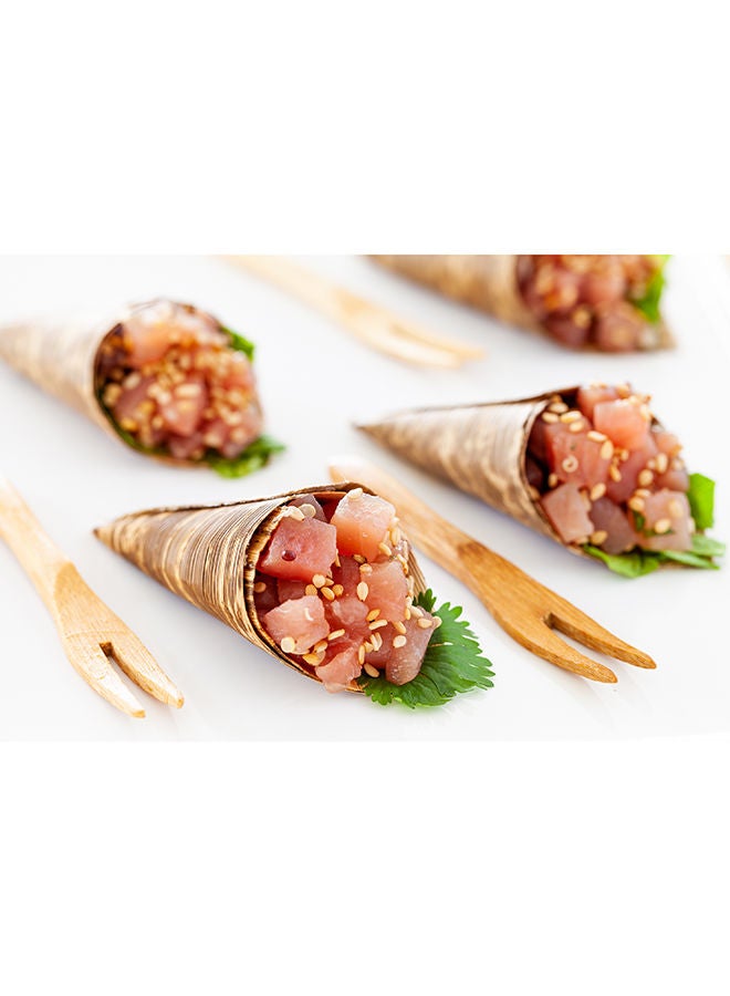 Restaurantware قمع الخيزران، قمع الطعام الخشبي، قمع الطعام الخيزراني - مثالي للتموين، المطاعم وشاحنات الطعام - صغير 1.25" × 3" - 1 أونصة - علبة 200 قطعة - Image 5