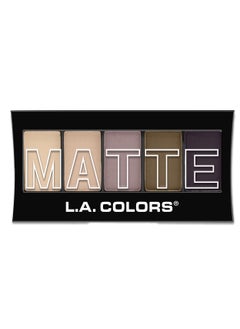 L.A. Colors L.A. COLORS 5 Color Matte Eyeshadow Palette, Natural Linen CEM471 