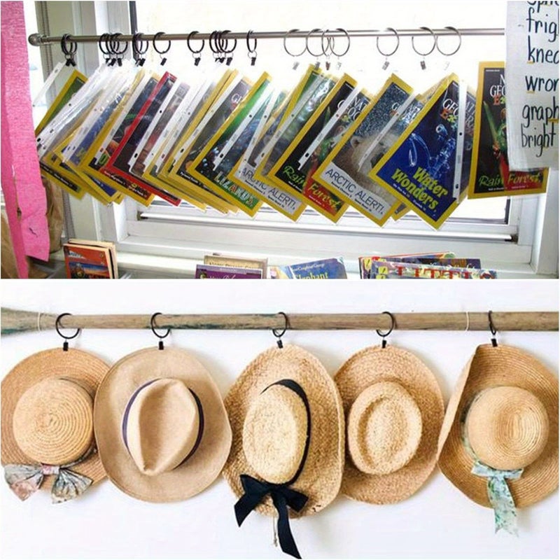 A Set Of 38 Curtain Rings With Clips For Hanging Curtains And Valances 1 Inch Inner Diameter Suitable For Bars Cafes Conference Rooms And Bedrooms - Image 5