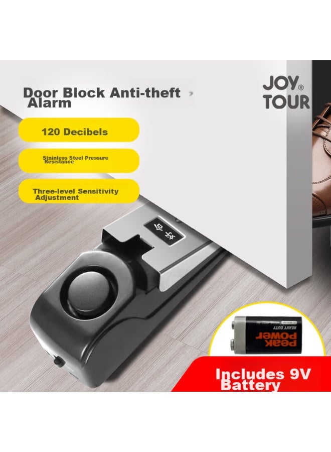 JOY TOUR Joytour Door Stopper, Smart Alarm For Hotel Doors, Anti-collision Door Stopper, Anti-theft Device, Black  - Image 1