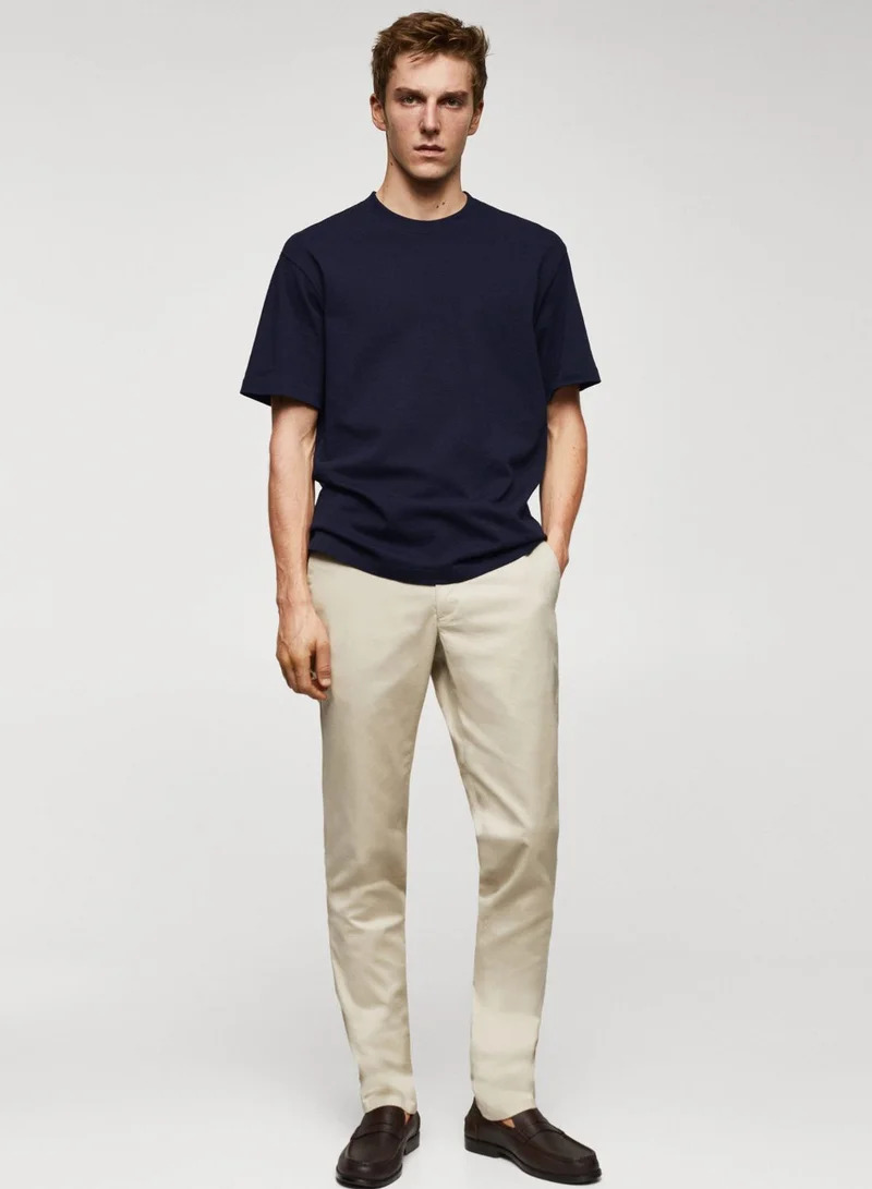 Mango Man Essential Crew Neck T-Shirt