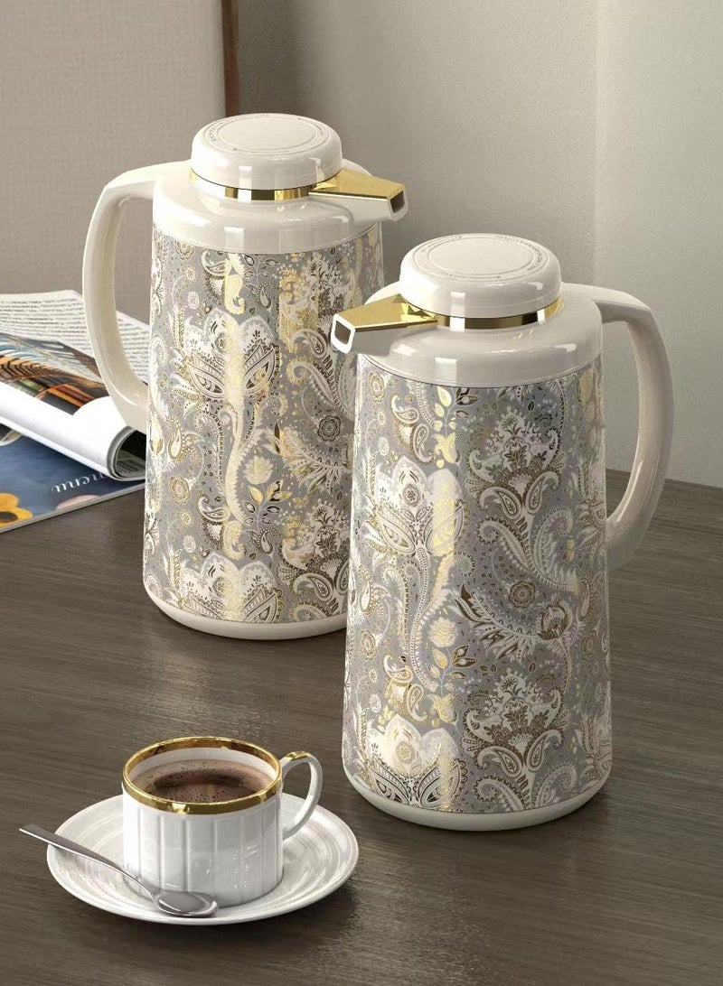 Refan Thermos set for Tea and Coffee Elegant and Modern Beige/multi-colors