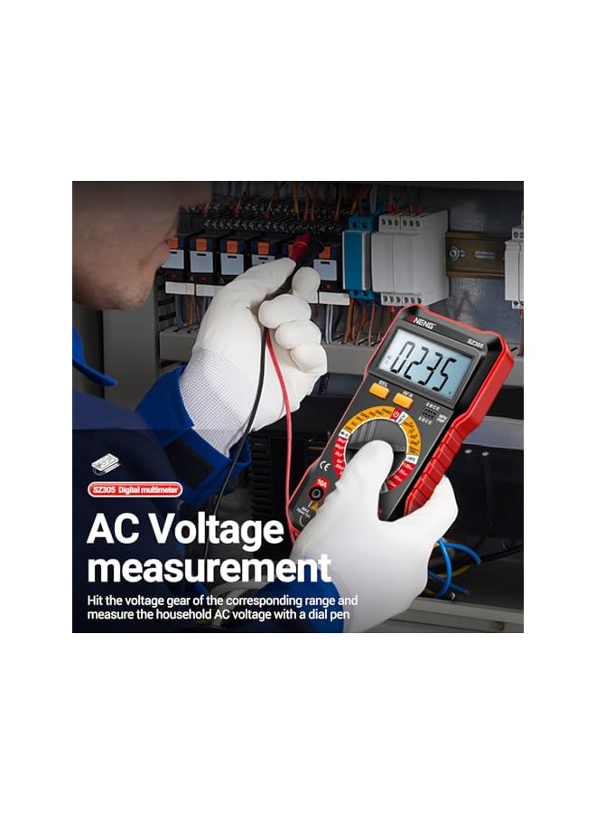 promass SZ305 Multimeter Capacitor Testers Professional 1999 Counts Smart Voltmeter Ohm Meter Fast Accurately Measures Voltage Current Resistance Capacitor Frequency Diode hFE - Image 5