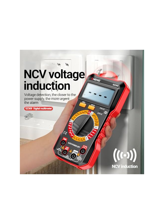 promass SZ305 Multimeter Capacitor Testers Professional 1999 Counts Smart Voltmeter Ohm Meter Fast Accurately Measures Voltage Current Resistance Capacitor Frequency Diode hFE - Image 3