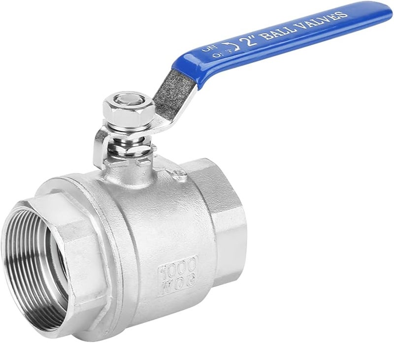 صمام كرة بفتحة كاملة 2 بوصة 304 فولاذ مقاوم للصدأ خيط أنثوي عالي الضغط DN50 - Image 1