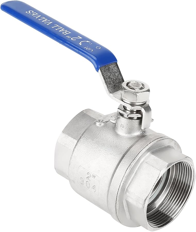 صمام كرة بفتحة كاملة 2 بوصة 304 فولاذ مقاوم للصدأ خيط أنثوي عالي الضغط DN50 - Image 4