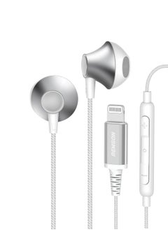 Remson [Apple MFi Certified] Remson Wired Stereo Earphones MFi Lightning Connector Headphones/Earphones/Earbuds Hi-Fi with In-Line Remote Compatible for iPhone 14 13 12 11 Pro Max iPhone XS Max - White  - Image 1