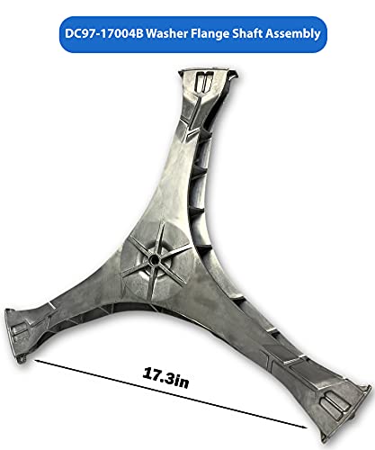 MorexLab DC97-17004B / DC60-00100A Washer Flange Shaft Assembly Compatible with Samsung Washing Machine Washer Spider Spinner Shaft Replaces DC97-17004A DC97-17004E with DC60-40137A Spider Hex Bolts - Image 2