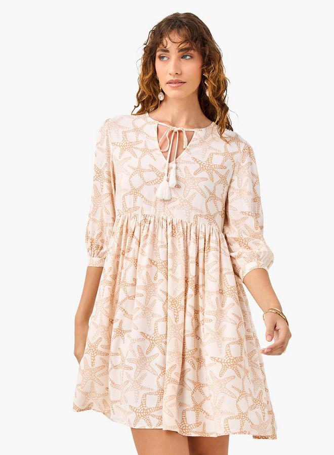 سبلاش فيڤ فستان بطبعة نجم البحر - Image 1