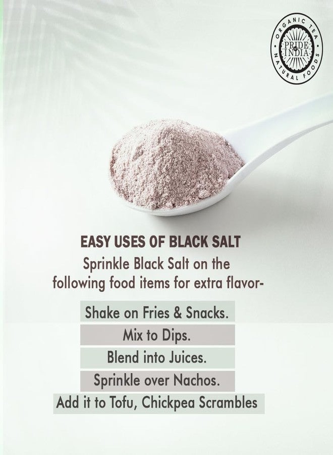 Pride Of India - Himalayan Black Salt (Kala Namak) Extra Fine, 1 Pound (16oz) Dual Sifter Jar - 84+ Natural Mineral Enriched - Great for Vegan Tofu Scrambles - Natural Faux Egg Flavor - Egg replacment - Image 4