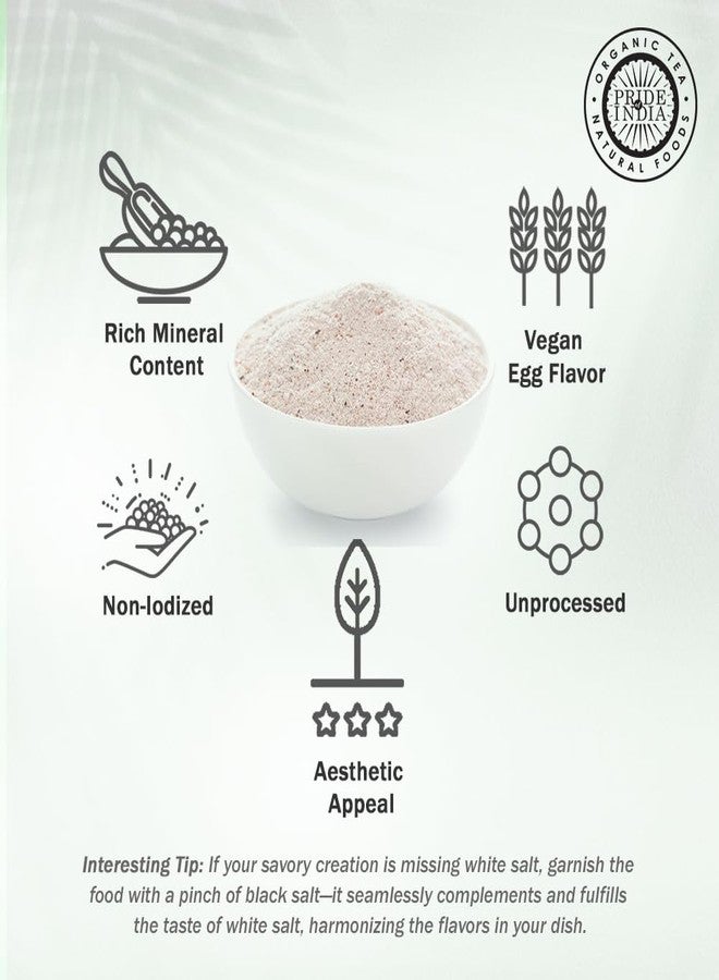 Pride Of India - Himalayan Black Salt (Kala Namak) Extra Fine, 1 Pound (16oz) Dual Sifter Jar - 84+ Natural Mineral Enriched - Great for Vegan Tofu Scrambles - Natural Faux Egg Flavor - Egg replacment - Image 5