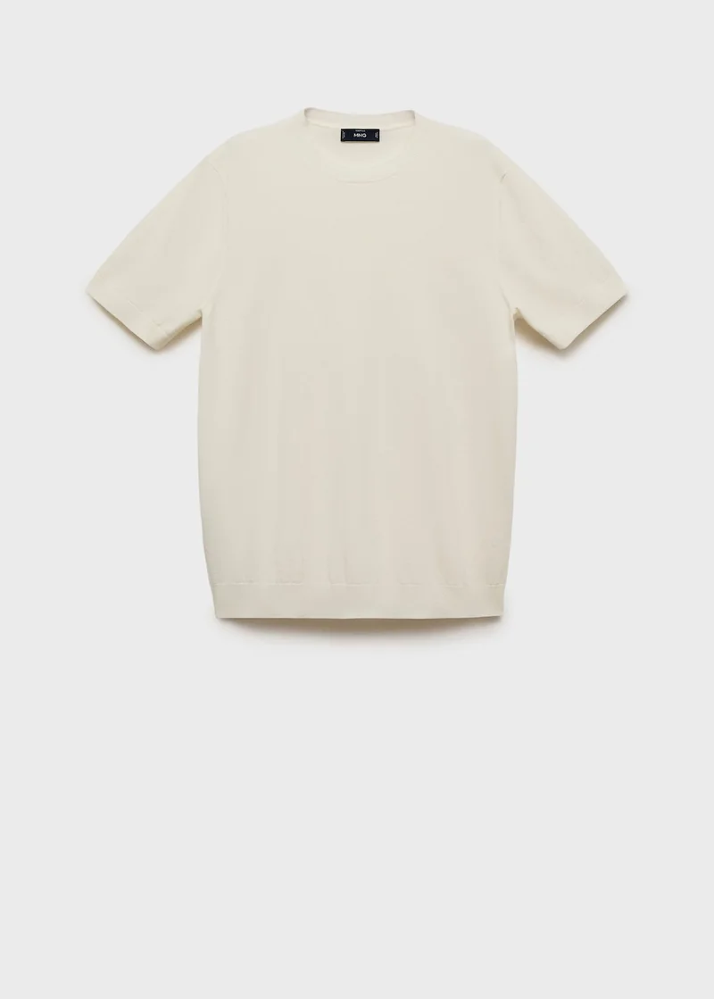 Mango Man Cotton Fine-Knit T-Shirt
