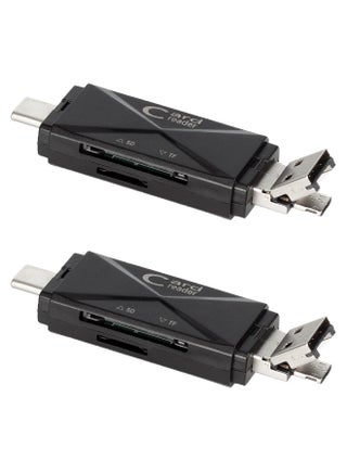 قارئ بطاقة SD 5 في 1 لكافة أجهزة Android USB C و USB 2.0 محول Micro SD إلى USB قارئ بطاقات الذاكرة المحمولة للكمبيوتر والهاتف والأجهزة اللوحية أسود 2 عبوة - pzsku/Z2F841919D35105ED397EZ/45/1746727612/d86b6863-cec0-4537-b0b8-f944afa2d4cf