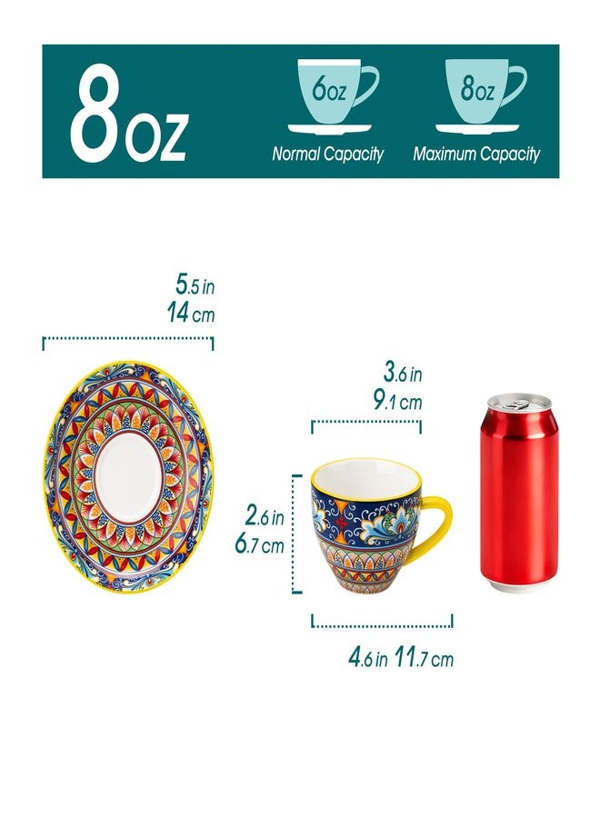 vancasso SIMI Cup and Saucer Set, Porcelain Coffee Cup Set - Image 3