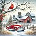 KTHOFCY 5D DIY Winter Landscape Diamond Painting Kits for AdultsChristmas Truck Full Drill Embroidery Cross Stitch Crystal Rhinestone Paintings Pictures Arts Wall Decor Painting Dots Kits 14X14 inch - Image 2