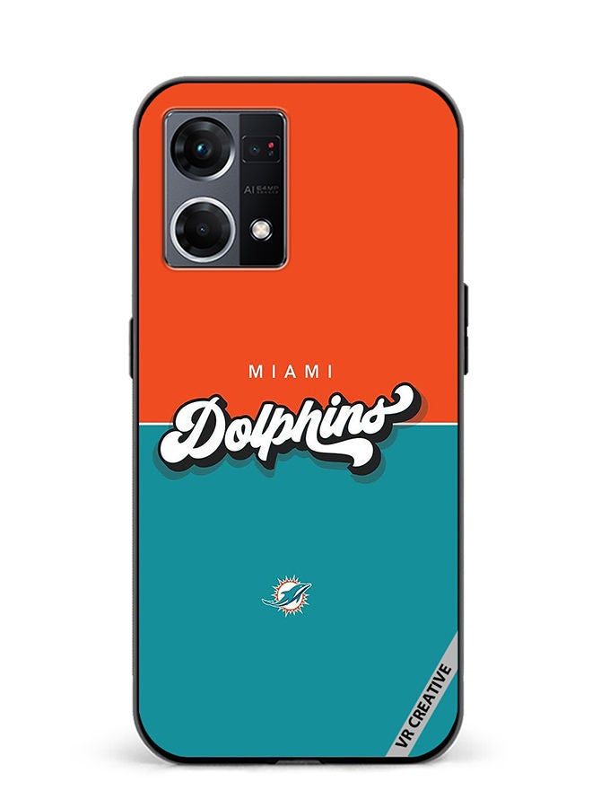 VR CREATIVE Protective Case Cover For Oppo Reno8 4G Dolphins Design Multicolour - Image 1