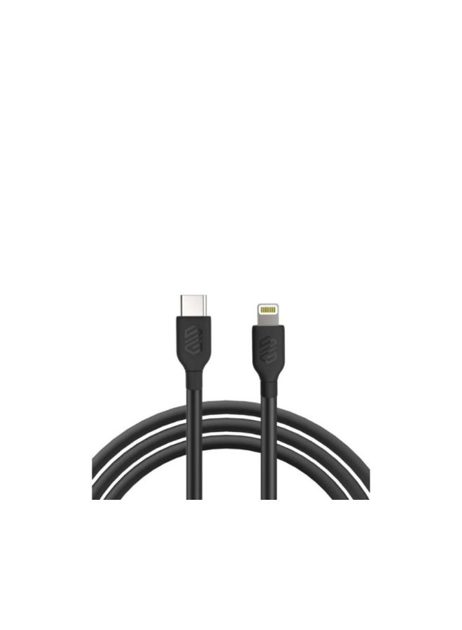 Smart Gate Cable SGCA-BCLF100B braided USB-C to Lightning Fast, Shielded 1m Black 1 Piece