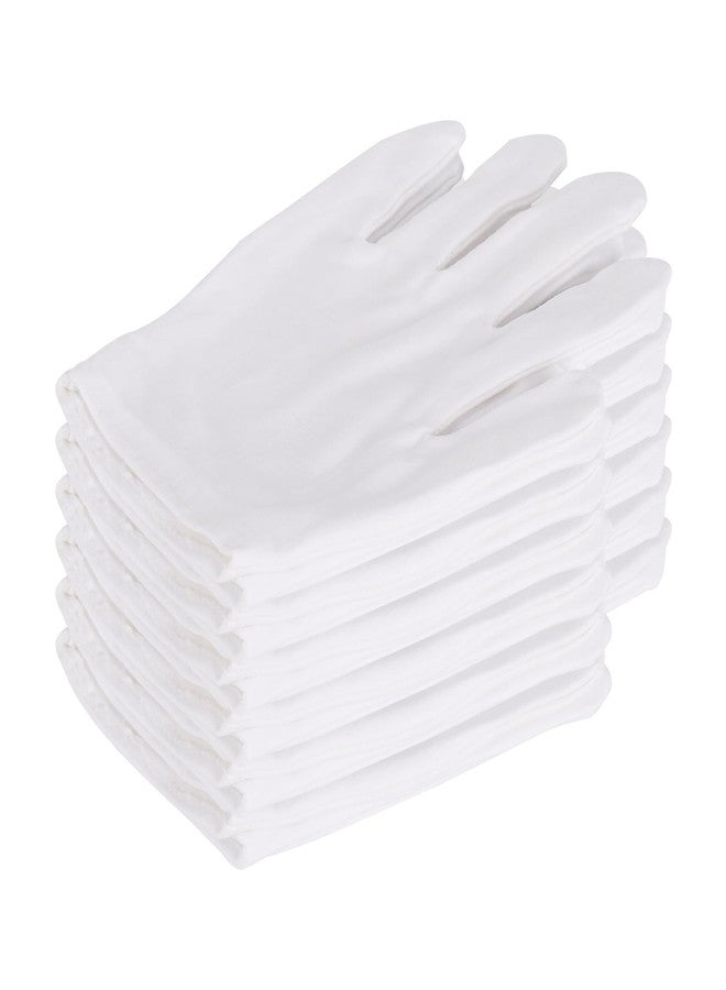 Tbestmax 6 Pairs White Cotton Gloves Large for Dry Hands, Moisturizing Spa Glove for Women Men Breathable Gloves - Image 3