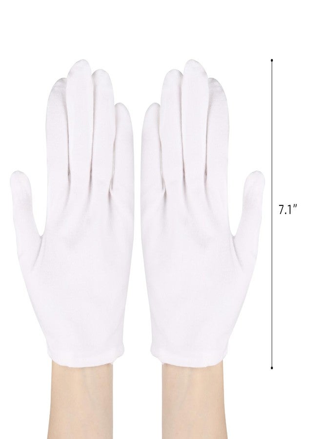 Tbestmax 6 Pairs White Cotton Gloves Large for Dry Hands, Moisturizing Spa Glove for Women Men Breathable Gloves - Image 2