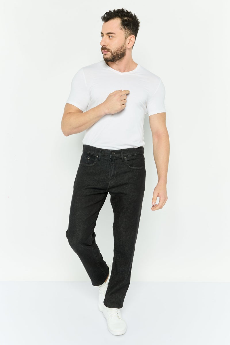 GAP Men Slim Fit Plain Stretchable Jeans, Black - Image 2