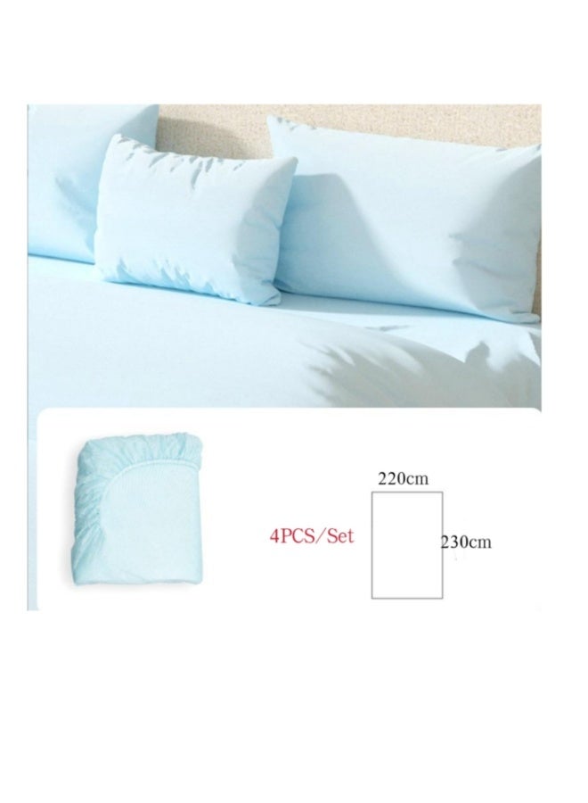 Disposable Bedding 1 Sets Of Portable Disposable Bedding Travel-Ready 4-Piece Double Set with Bed Sheets, Quilt Cover, and Pillowcase for Convenient Travel Use Green - Image 1