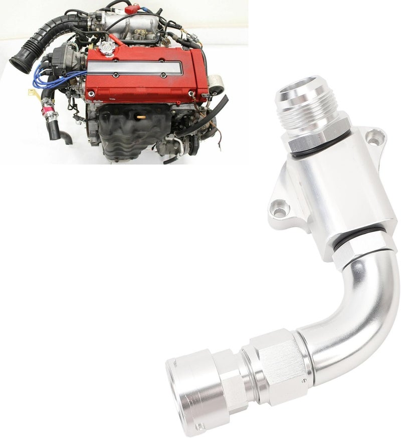 Upper Coolant Housing Filler Neck, Engine Radiator Coolant Filler Neck with 1.1 Bar Cap, 16AN Connector for B16 B18C5 Type R Heads, High - Flow Metal Cooling Upgrade - Image 3