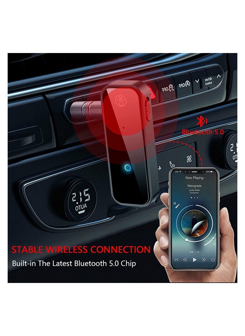 SYOSI DMG Bluetooth 5.0 Receiver For Car Noise Cancelling Bluetooth AUX Adapter 3.5MM Jack Aux Receiver 2 In 1 Wireless Transmitter Suitable For Speakers Headphones Car PC  - Image 3
