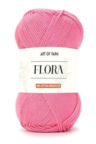 Art of Yarn 100% Cotton Mercerized Yarn Fine, Soft, Fino 2 for Crochet, Knitting, Baby Blankets, and Crafts 50g (1.76 oz), 169m (185 Yards), Perfect for Amigurumi Knitting, 1 Skein-99319 - Image 1