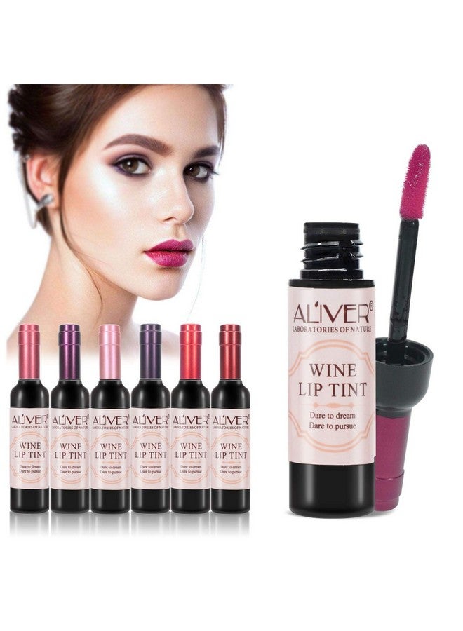 سيفودون مجموعة ملمع الشفاه من 6 ألوان أحمر شفاه نبيذي غير لامع يدوم طويلاً مقاوم للماء مجموعة تلوين الشفاه - Image 1