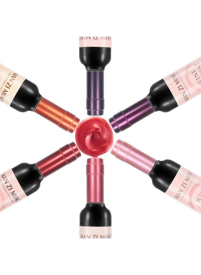 سيفودون مجموعة ملمع الشفاه من 6 ألوان أحمر شفاه نبيذي غير لامع يدوم طويلاً مقاوم للماء مجموعة تلوين الشفاه - Image 4