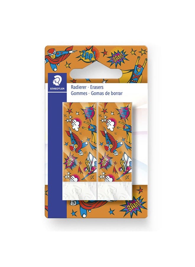 Staedtler 526B2COBK2 Rasoplast Eraser - Cartoon Comic Edition Novelty Fun Rubber Stationery - Pack of 6-3 x Blisters - Image 3
