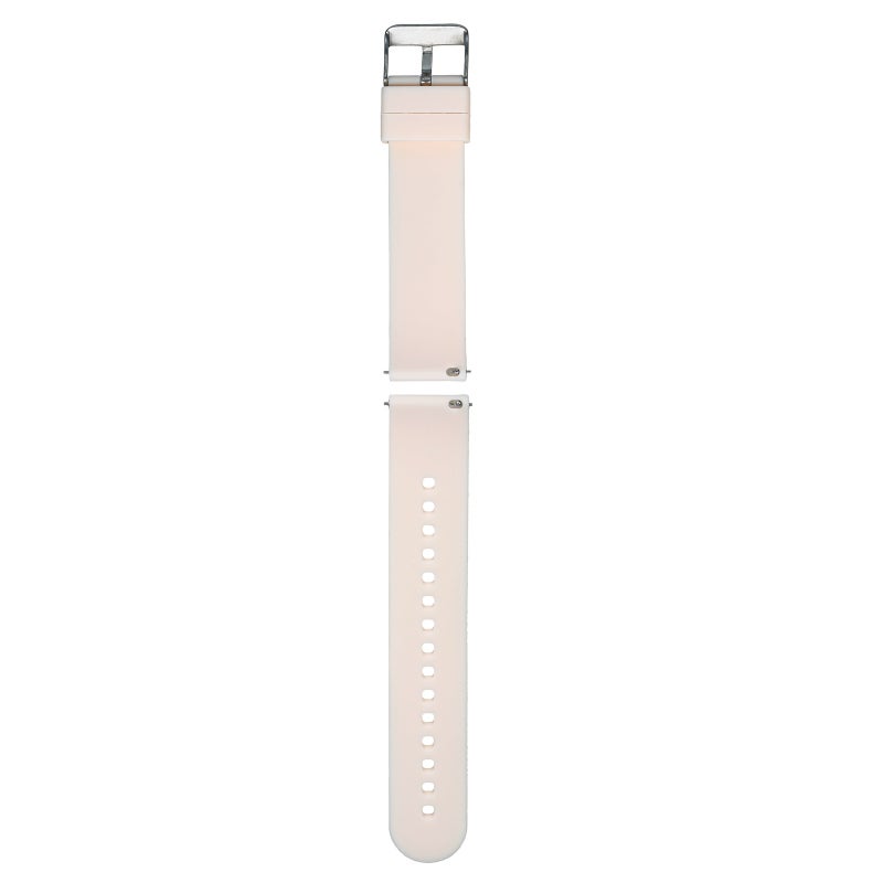 Silicone Watch Strap 20mm Light Pink Skin-friendly Durable Adjustable Watch Band - Breathable Comfortable Snap-on Watch Strap for Smart or Traditional Watches - Image 3
