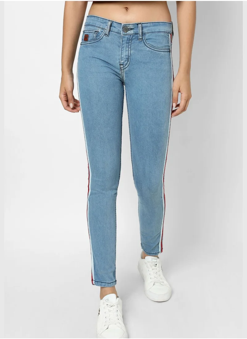 Campus Sutra Jeans with Side Stripes