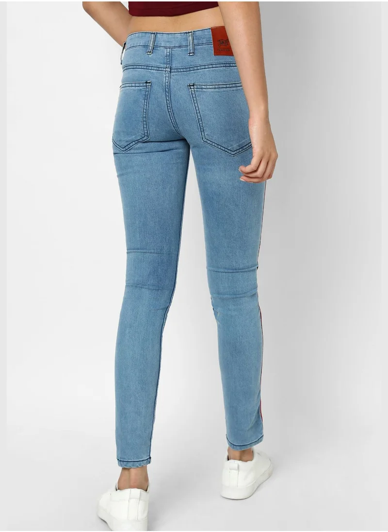 Campus Sutra Jeans with Side Stripes
