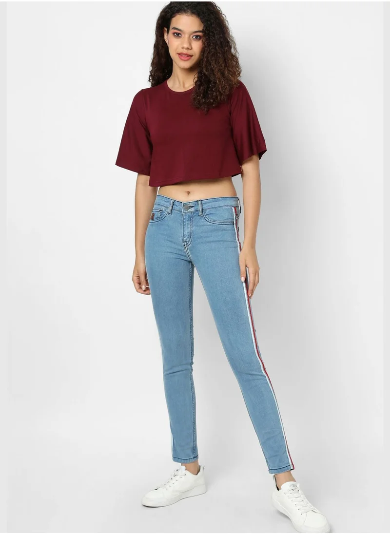 Campus Sutra Jeans with Side Stripes
