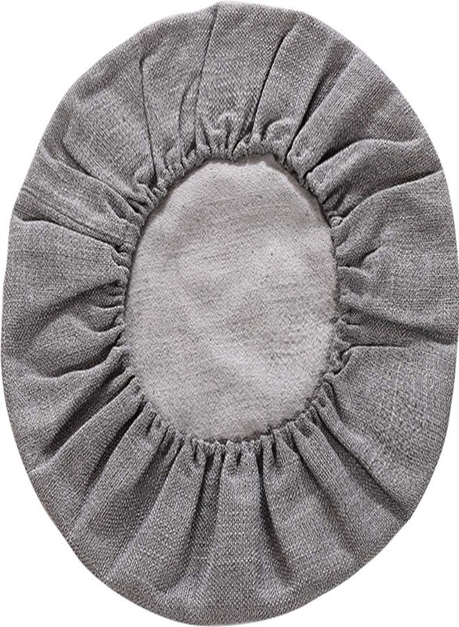 Kelendle Round Floor Pillow Cover Tatami Floor Cushion Cover Straw Japanese Futon Cover Meditation Seating Ottoman Throw Cover Protector for Living Room Indoor Outdoor Gray,23.62 inches - Image 1
