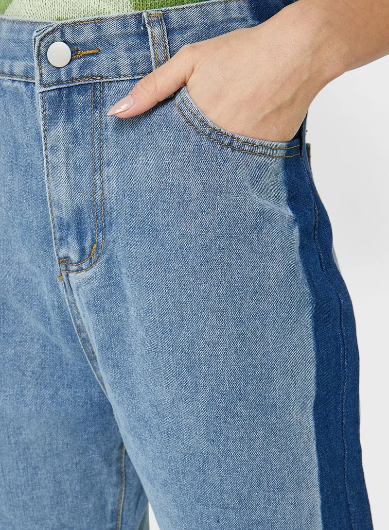 Ginger Contrast Panel Trim Jeans