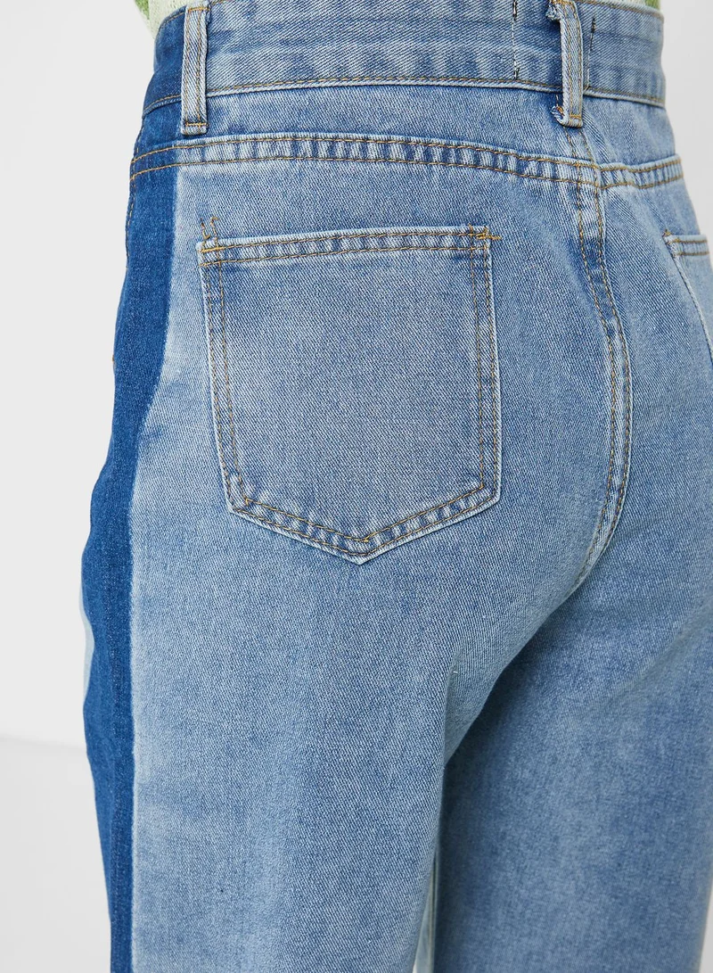 Ginger Contrast Panel Trim Jeans