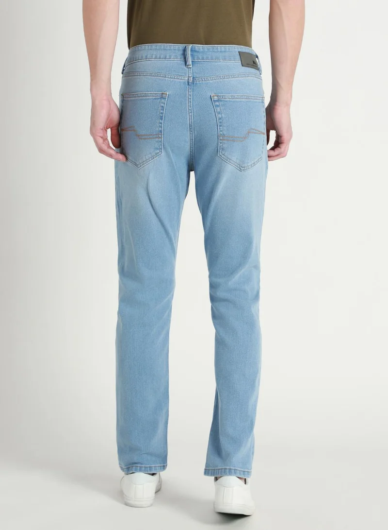 Dennis Lingo  Straight Fit Light Blue Men's Jeans with Button & Zip Closure (Denim) for Men | Best Price UAE