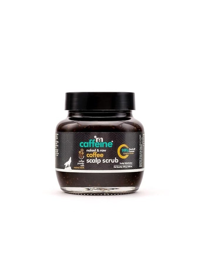 mCaffeine Anti Dandruff Coffee Scalp Scrub - 99% Dandruff Control Treatment for Men & Women | Scalp Exfoliator & Dandruff Remover | For Itchy Scalp in Hot & Humid Weather- 250gm  - Image 1